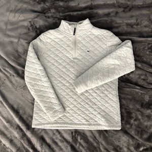 Quilted Half Zip Sweatshirt
